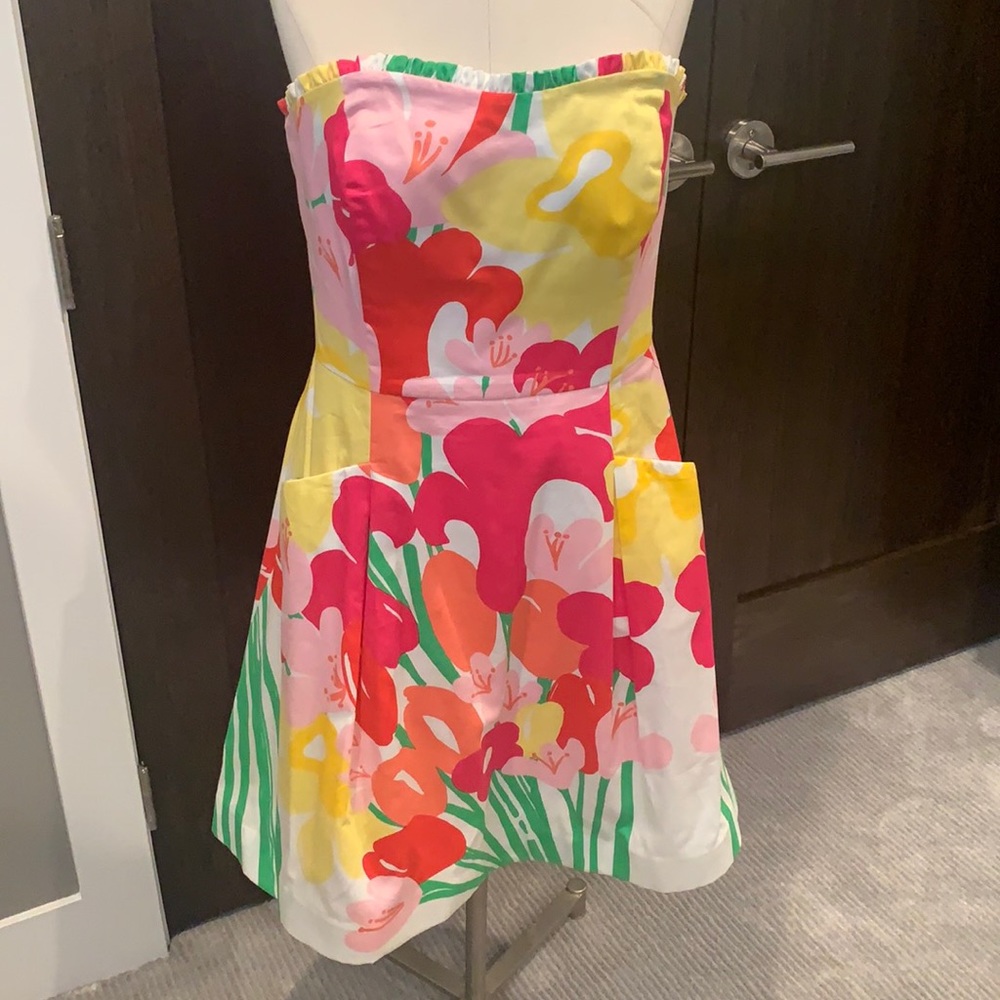 Lilly Pulitzer Strapless floral dress